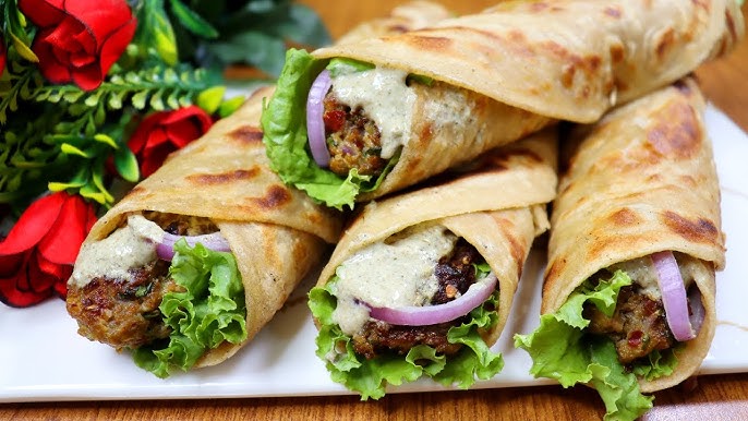 Mutton Malai Seekh Paratha Roll