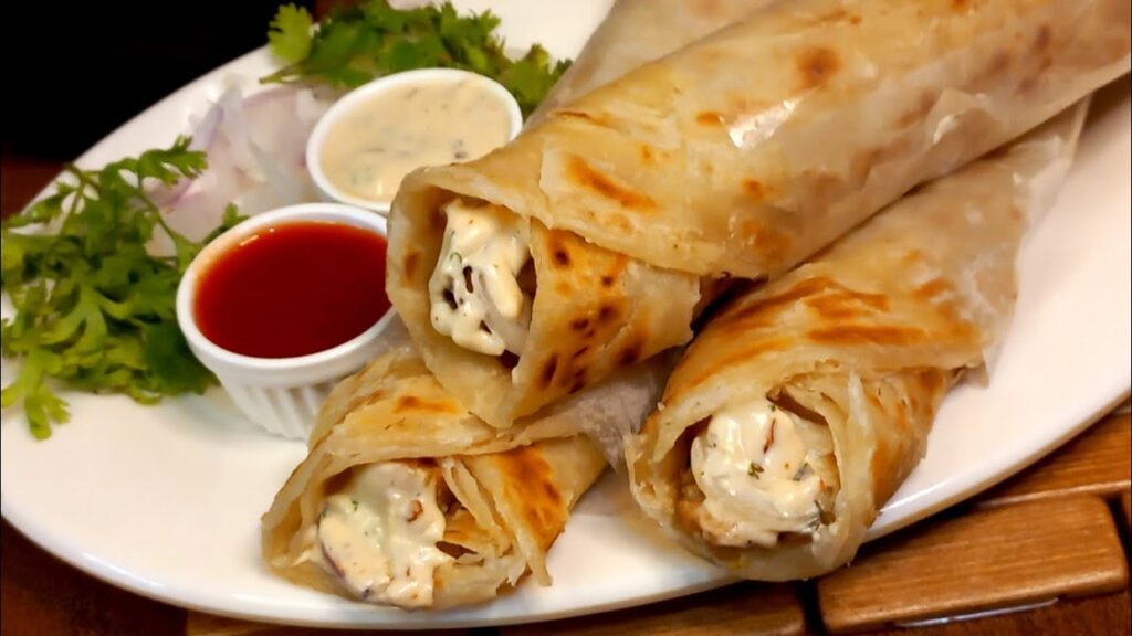 Chicken Malai Seekh Paratha Roll